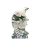 7" Hand Carved Moss Agate Moon Face Crystal Statues Quartz Healing Decor Reiki