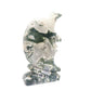 7" Hand Carved Moss Agate Moon Face Crystal Statues Quartz Healing Decor Reiki