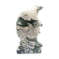 7" Hand Carved Moss Agate Moon Face Crystal Statues Quartz Healing Decor Reiki