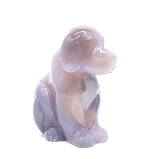 crystal dog sculpture