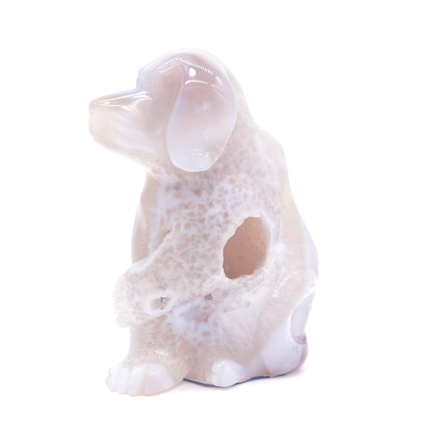 crystal dog sculpture