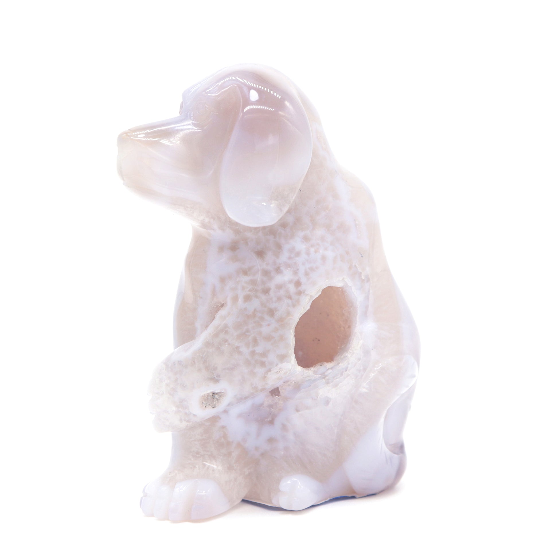 crystal dog sculpture