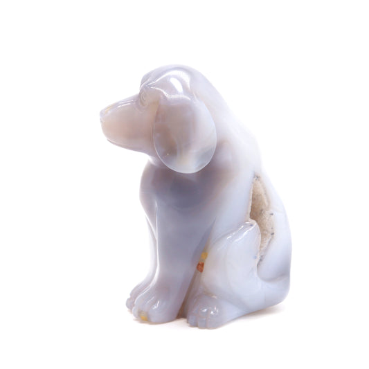 crystal dog sculpture