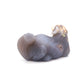 5" Hand Carved Flower Agate Dog Statue Crystal Puppy Carving Healing