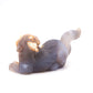 2.5" Hand Carved Flower Agate Crystal Dog Figurine Quartz Puppy Gift