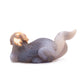 2.5" Hand Carved Flower Agate Crystal Dog Figurine Quartz Puppy Gift
