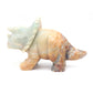 7.5" Natural Amazonite Dinosaur Caribbean Calcite Triceratops Figurine Crystal Healing Quartz Decor