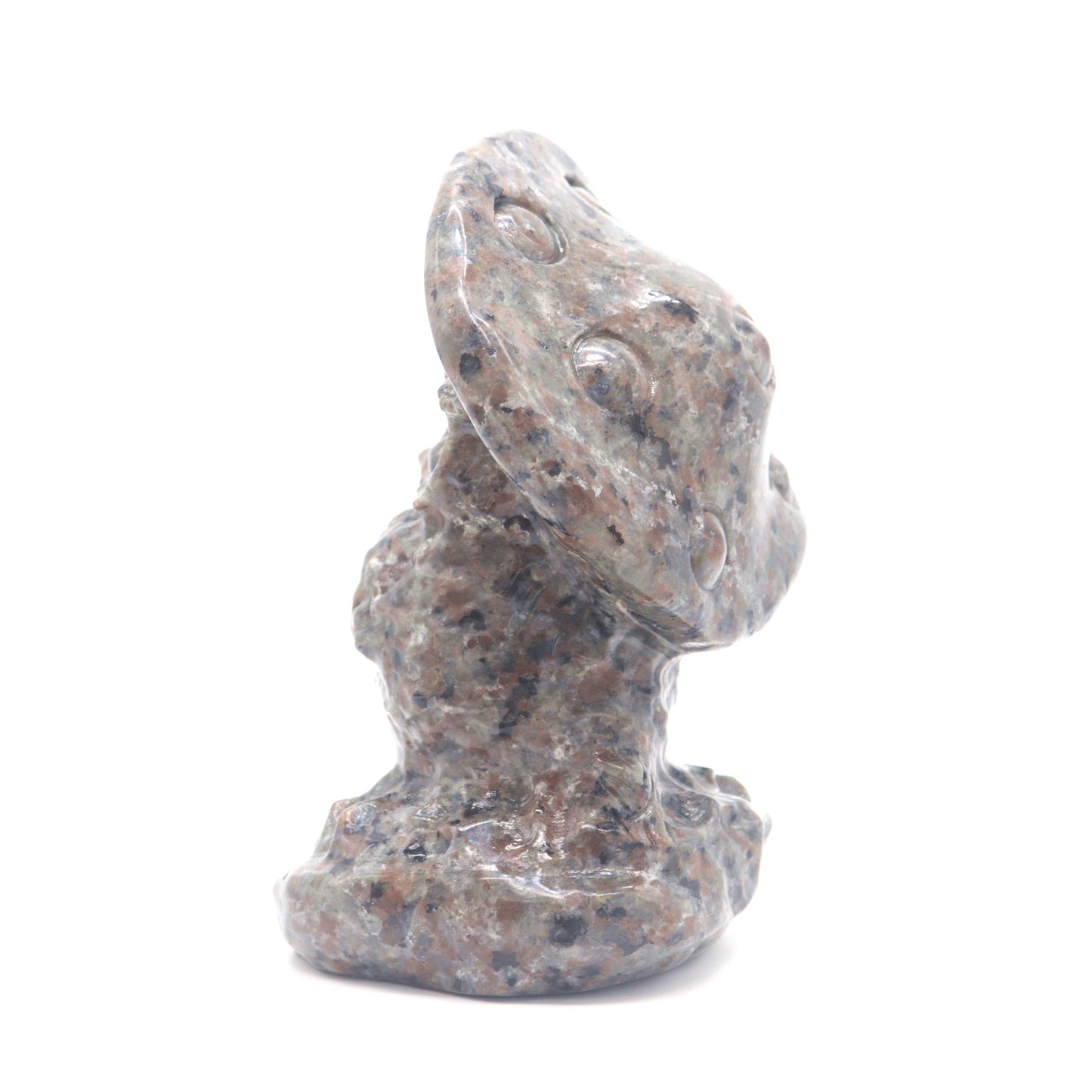 5" Natural Yooperlite Stone Owl with Mushroom Figurine Crystal Healing Decorate Gift