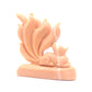 6.3" Natural Rouge Jade Nine Tail Fox Figurine Crystal Fox Healing Quartz