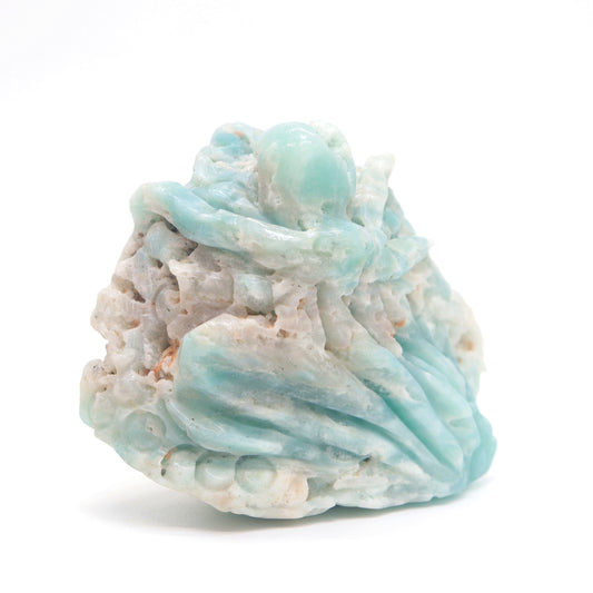 3.5" Natural Amazonite Octopus Caribbean Calcite Figurine Crystal Healing Quartz