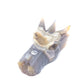 4.5" Agate Druzy Hand Carved Dragon Head Sculpture, Crystal Healing