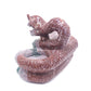 2.8lb Ocean Jasper Crystal Snake Figurine Candle Holder Sphere Holder