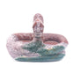 2.8lb Ocean Jasper Crystal Snake Figurine Candle Holder Sphere Holder