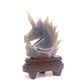 7.5" Natural Agate Druzy Hand Carved Unicorn Figurine Reiki Healing