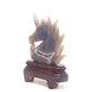 7.5" Natural Agate Druzy Hand Carved Unicorn Figurine Reiki Healing