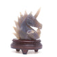 7.5" Natural Agate Druzy Hand Carved Unicorn Figurine Reiki Healing