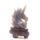 7.5" Natural Agate Druzy Hand Carved Unicorn Figurine Reiki Healing