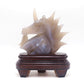 6.5" Natural Agate Druzy Hand Carved Unicorn Figurine Reiki Healing
