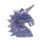 5" Natural Sodalite Hand Carved Unicorn Figurine Reiki Healing