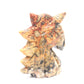 4.3" Natural Crazy Lace Agate Crystal Unicorn Figurine Reiki Healing