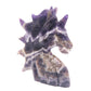 5" Natural Dream Amethyst Hand Carved Unicorn Figurine Reiki Healing