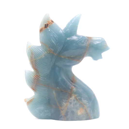 Blue Onyx Unicorn Sculpture