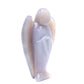 5.5" Natural Agate Druzy Hand Carved Angel Figurine Reiki Healing
