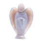 5.5" Natural Agate Druzy Hand Carved Angel Figurine Reiki Healing