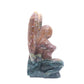 5" Natural Ocean Jasper Hand Carved Fairy Angel Figurine Reiki Healing