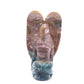5" Natural Ocean Jasper Hand Carved Fairy Angel Figurine Reiki Healing