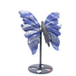Natural Lapis Lazuli Crystal Butterfly wings Quartz Healing + stand 1pc