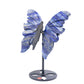 Natural Lapis Lazuli Crystal Butterfly wings Quartz Healing + stand 1pc