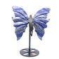 Natural Lapis Lazuli Crystal Butterfly wings Quartz Healing + stand 1pc