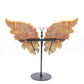 Natural Crazy Lace Agate Crystal Butterfly wings Quartz Healing + stand 1pc