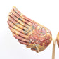 Natural Crazy Lace Agate Angel wings Quartz Healing + stand 1pc