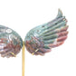 Natural Ocean Jasper Crystal Angel wings Quartz Healing + stand 1pc