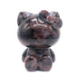 4.3lb Carved Garnet Crystal Hello Kitty Quartz Cat Reiki Gift