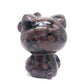 4.3lb Carved Garnet Crystal Hello Kitty Quartz Cat Reiki Gift