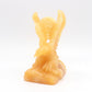 4.5" Carved Yellow Calcite Eagle Figurine Crystal Healing Decorate Gift