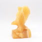 4.5" Carved Yellow Calcite Eagle Figurine Crystal Healing Decorate Gift