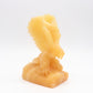 4.5" Carved Yellow Calcite Eagle Figurine Crystal Healing Decorate Gift